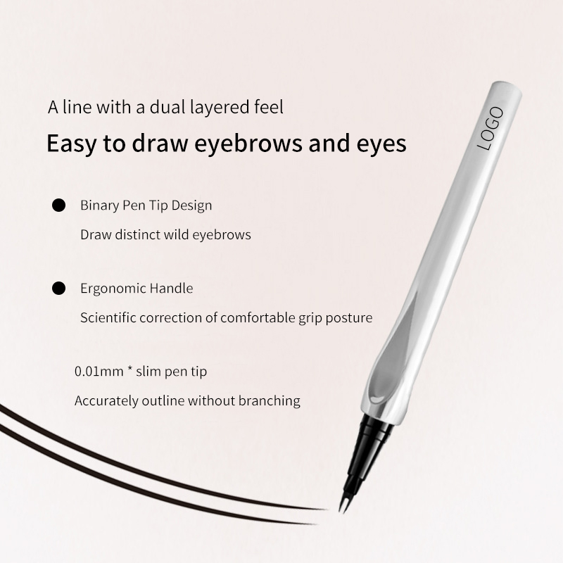 Ditong Double-Head Waterproof Liquid Eyebrow Pencil Not Easy to Fade Sweatproof Eyebrow Pen