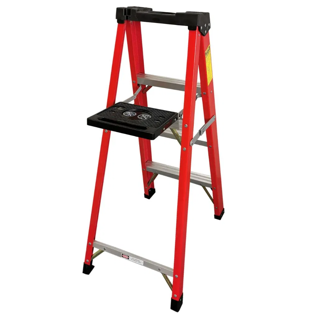4-8 Feet Fiberglass Step Ladder for Paint and Interior Finish Use with En131 Certificated