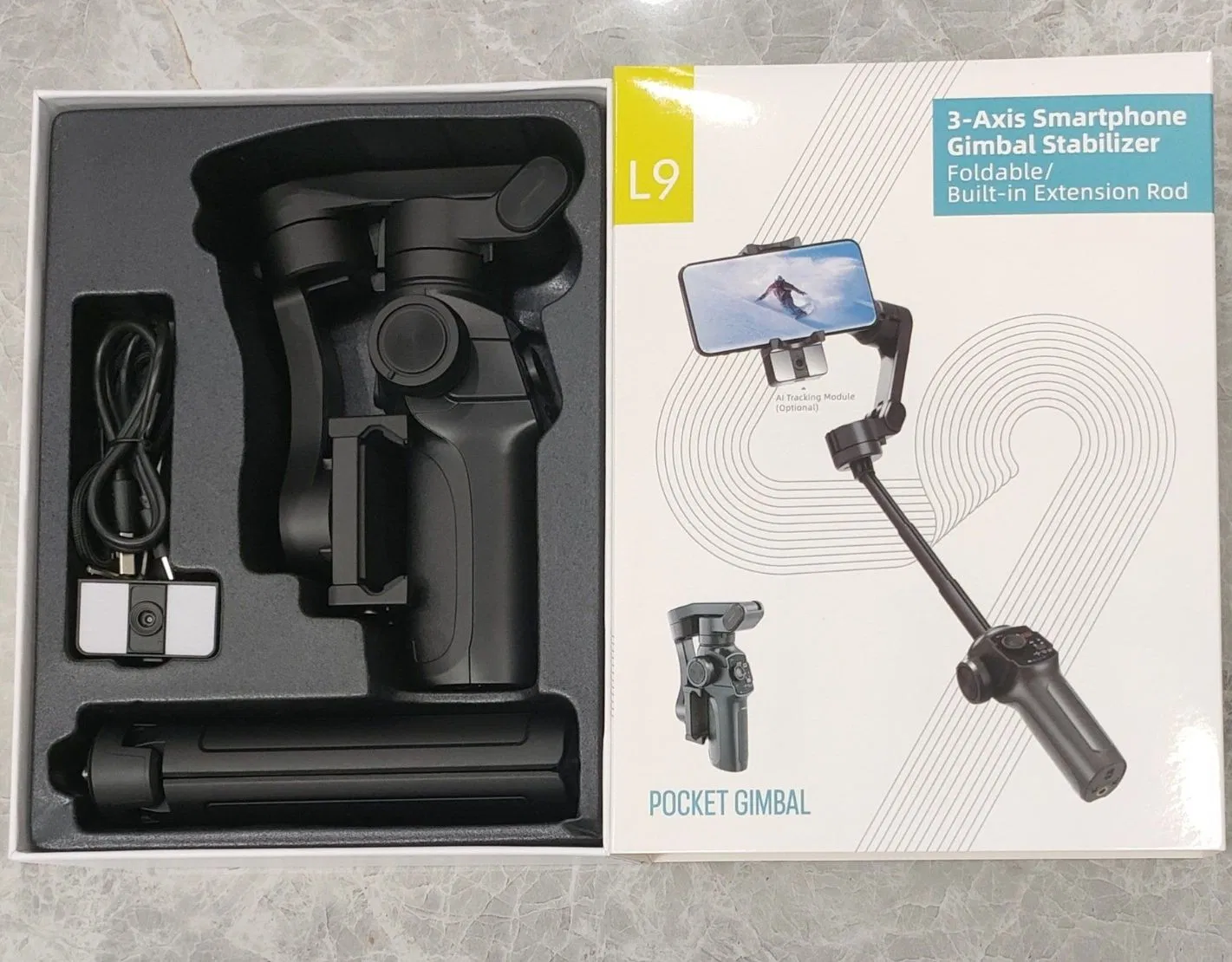Стабилизатор для телефона L9 с трекингом лица и объекта