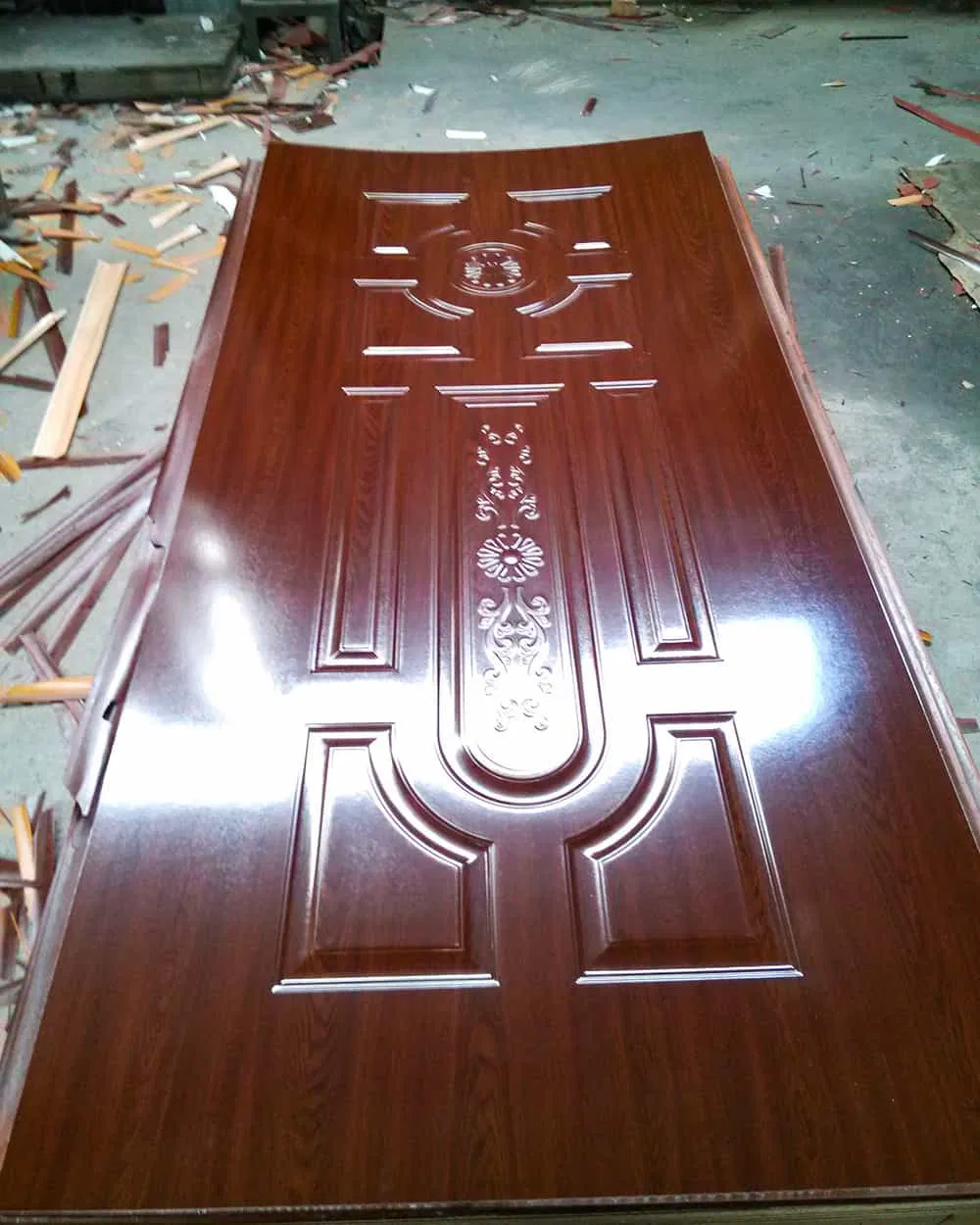 760X2150X3mm Chinese Ash Veneer HDF Doorskin Product E1 Glue