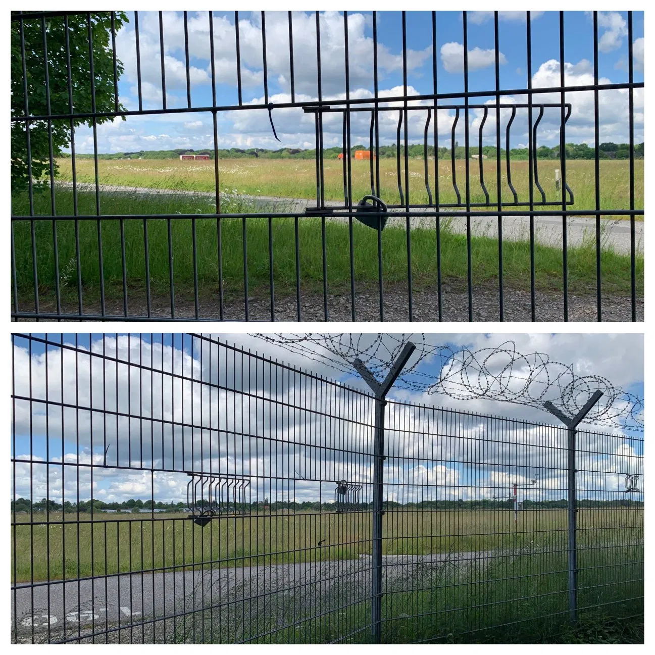 Airport Fence Welded Mesh Curvy Wire Fencing Panel