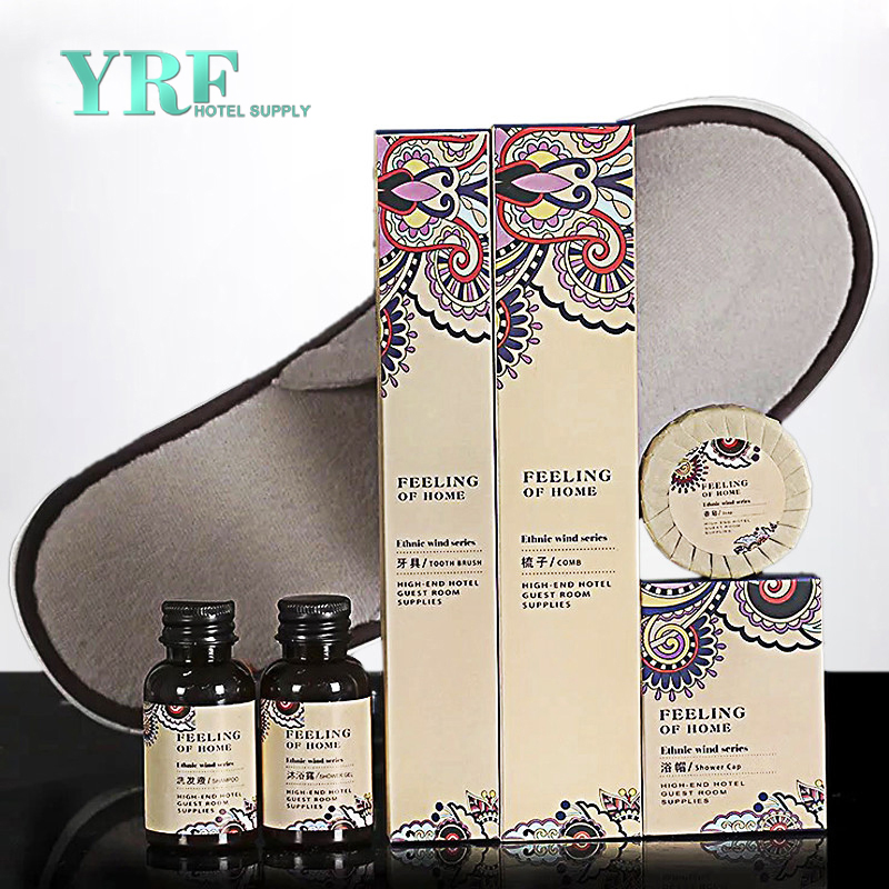 Yrf Hotel Supply New Model 8 PCS Faux Leather Sets Luxury Hotel Amenities Shampoo