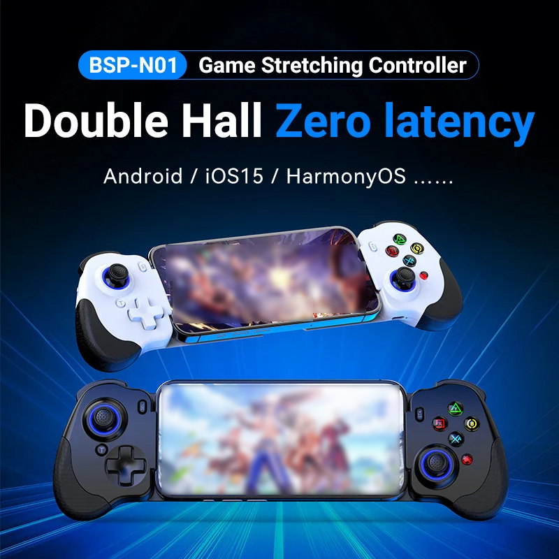 Hot Sale Type-C Stretching Handle Hall Trigger Mobile Game Console Controller for Phone Devices Android Ios Harmony OS Switch