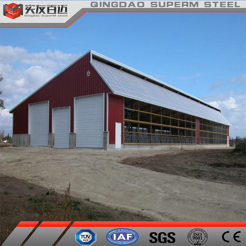 Prefabricated Cattle Goat House Steel Structure Dairy Farm Building