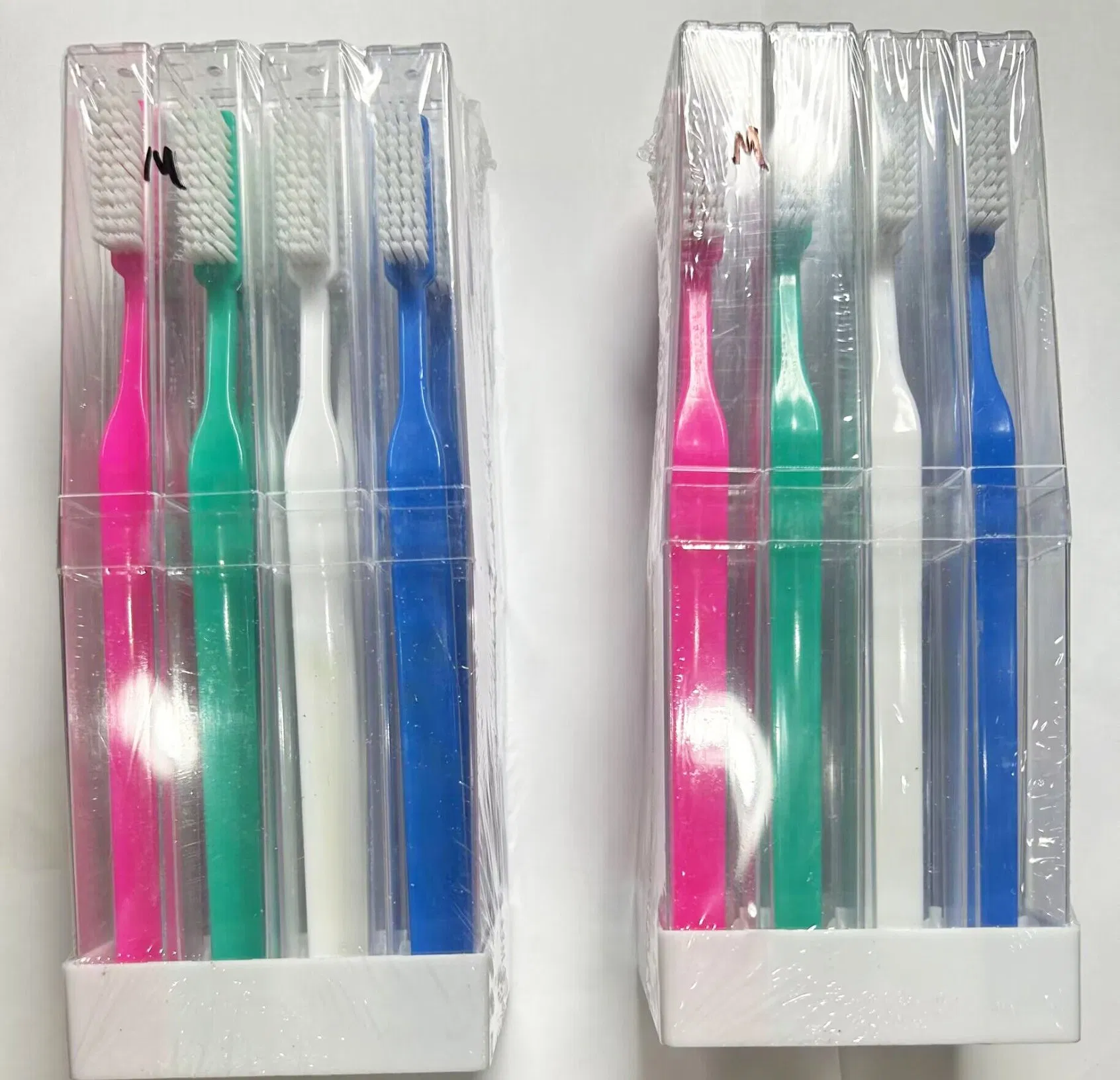 Big Head Whitening Toothbrush with Hard Bristles in Plastic Tube for Deep Cleaning Toothbrush