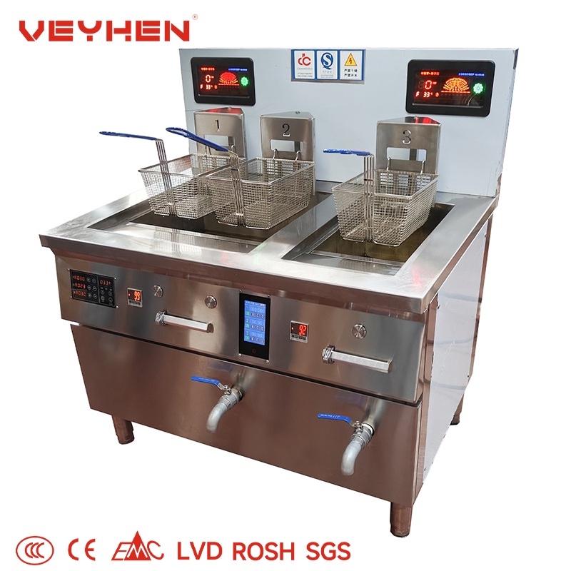 Professional Electric Fryer with One Basket and Easy-Clean Design