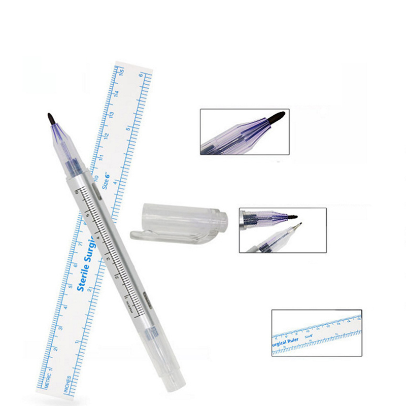 2 Heads White Ink Surgical Eyebrow Tattoo Skin Marker Pen Tattoo Marker