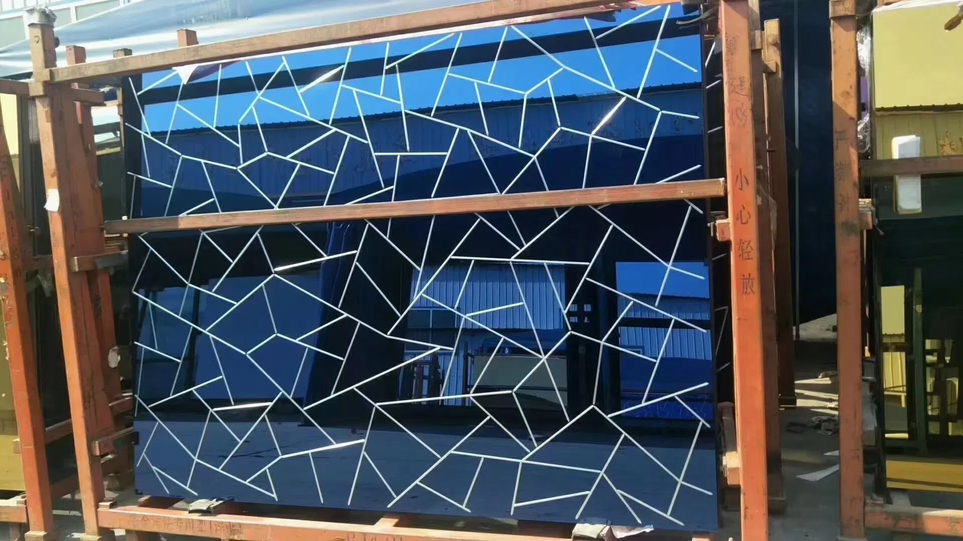 4mm 5mm Sheet Size Golden Brown Tone Beveled Mirror Wall Decoration