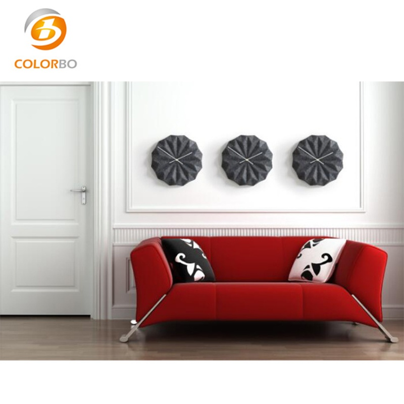 Pet Acoustic Panel Office Furniture Decorative 3D Wall Clock