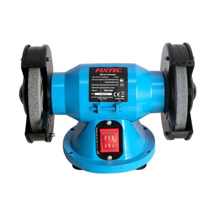 Fixtec Wholesale High Quality 230V/50Hz 150W 2950rpm-3450rpm Bench Grinder 5" with Protective Cover Screw