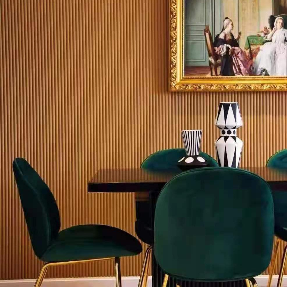 Semicircle Plate Waterproof Wood Plastic Composite WPC Wall Panel for Indoor Decorative