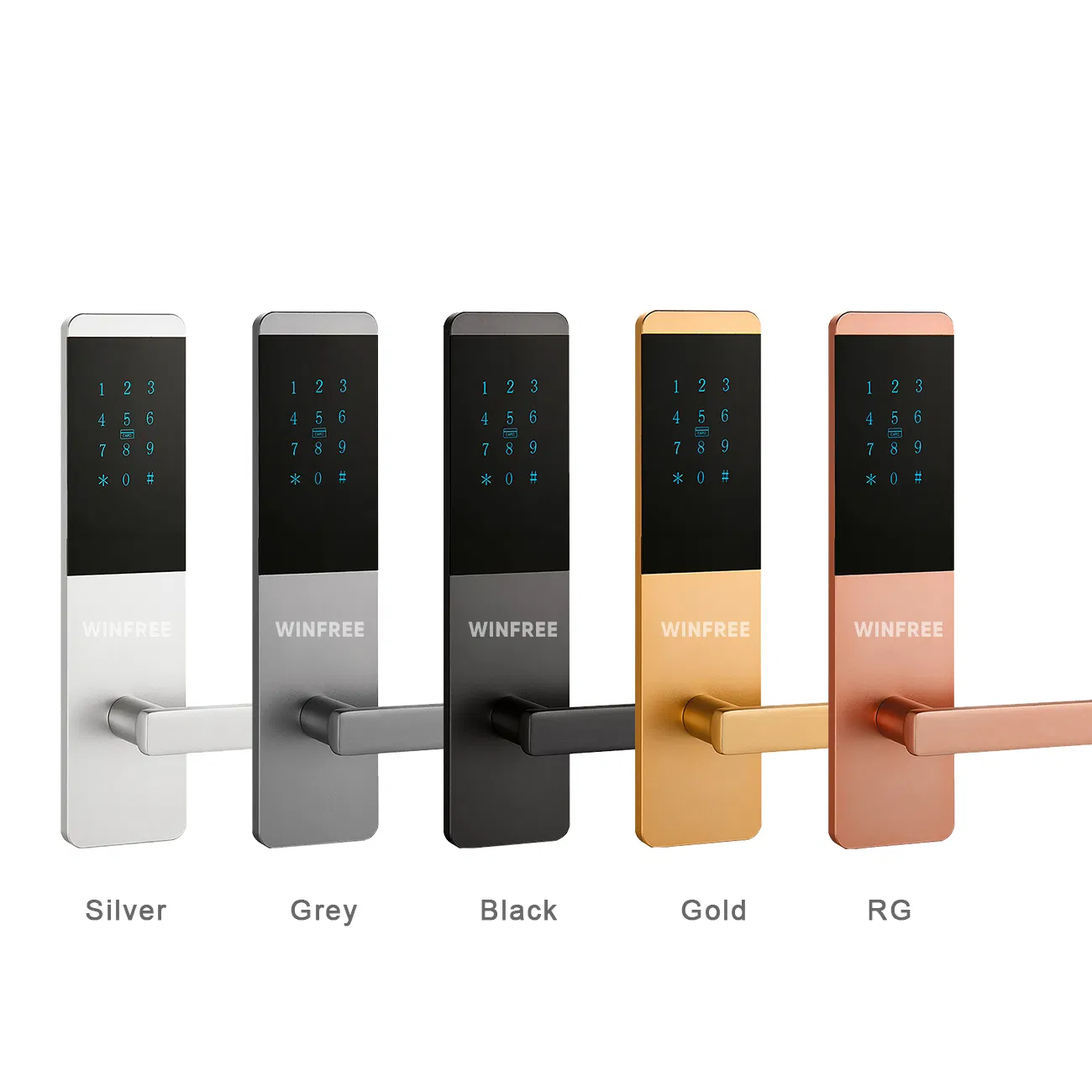 Electronic Password Ttlock Card Keyless Entry Lock Bluetooth Access Smart Door Lock