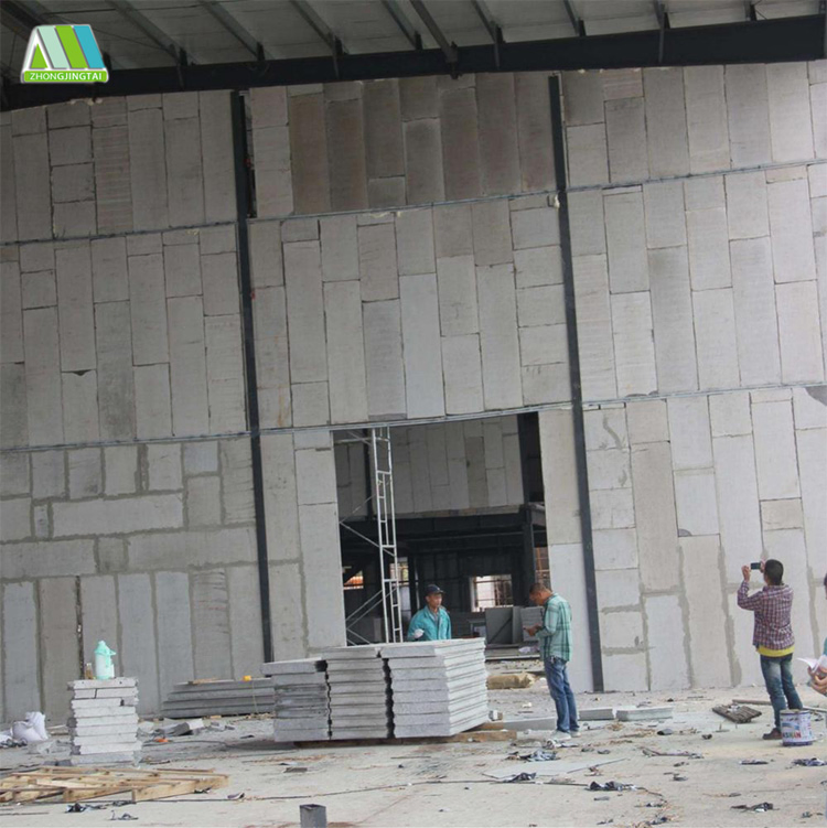 Ready for Painting/Low Cost Precast House Partition Wall Prefabricated Insulated Roof EPS Cement Sandwich Wall Panels