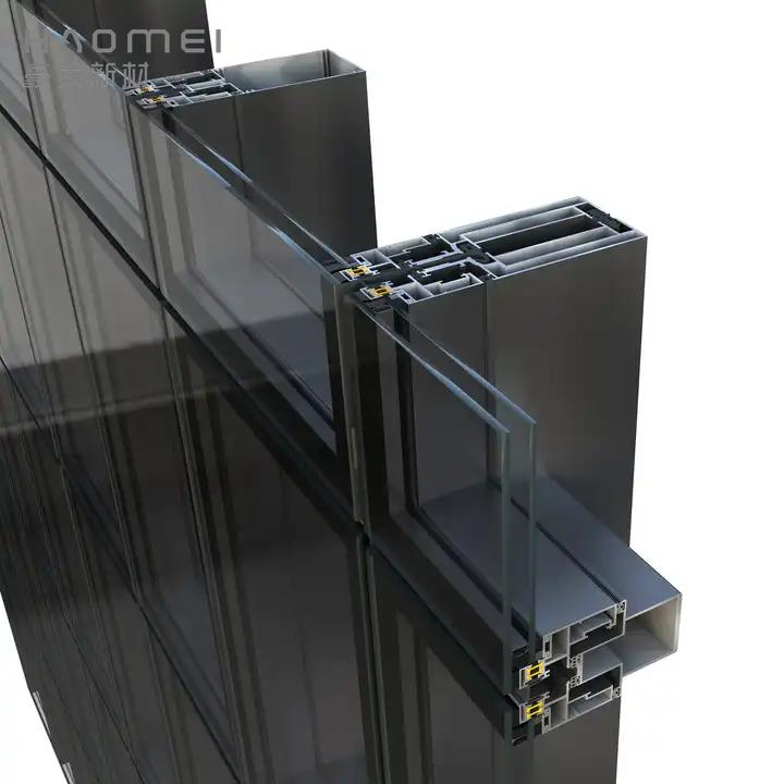 Australia New Zealand Standard 6063 T5 Profile Aluminum Section Curtain Wall