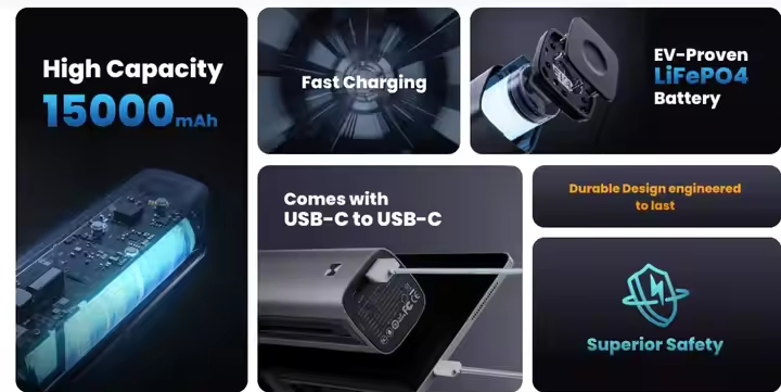 Портативный Power Bank 30W для путешествий