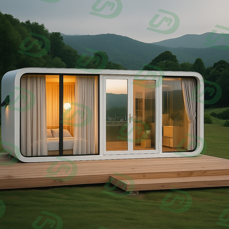 Prefab with Toilet and Bedroom Movable Customized for Living Apple Cabin