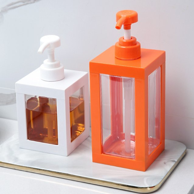 Large Capacity Lotion Dispenser Bottle, Home-Use Press-Type Square Bottle