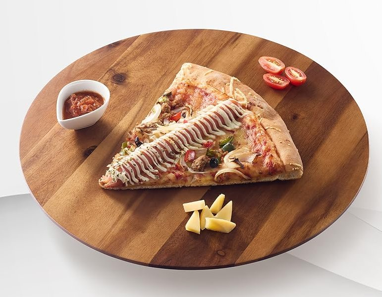 18" Acacia Wood Serving Tray Charcuterie Cheese Board Table Top