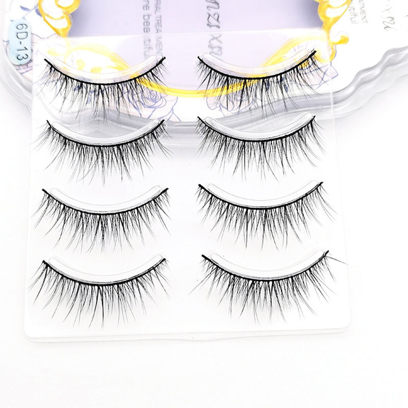 Factory Price 4-Pack Natural Soft Full False Eyelashes