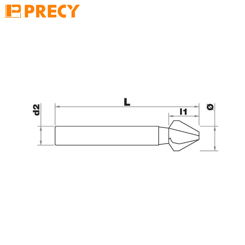 4 Countersink &1 Deburring Cutter 5% Cobalt HSS Countersink Set