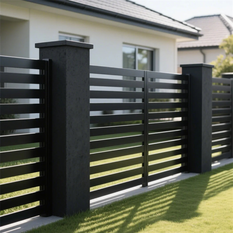 2026 New Style Custom Durable Corrosion Resitant WPC Galvanized Steel Wrought Iron Aluminium Fence Panel Panels for Garden