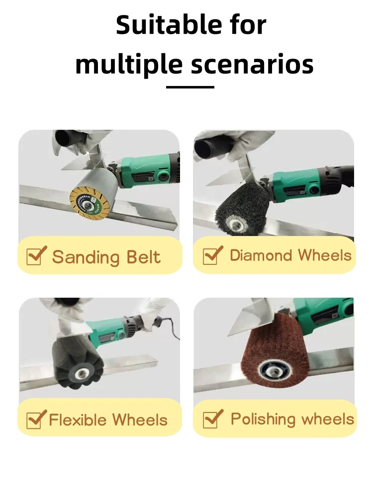 High Quality 1400W Electric Professional Power Tools Stainless Steel Grinding Grinder Burnishing Polisher Drum Belt Sander Surface Conditioning Machine