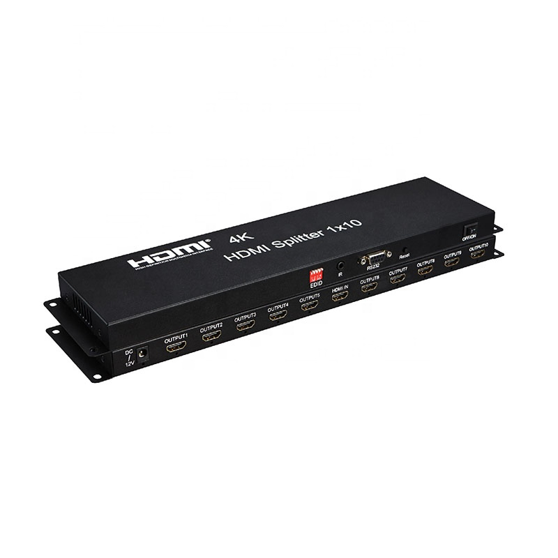 10 Port 4K HDMI Splitter 1X10 V1.4 HDMI Splitter 1 in 10 out with EDID