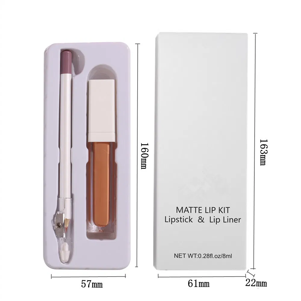 Top New Product OEM Cosmetic Best Selling Waterproof 16 Colors Lip Liner Pencil Private Label Lip Gloss and Lipliner Set