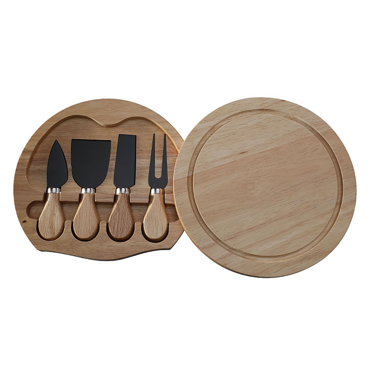 Oak Box Cheese Knife 4-Piece Baking Tool Butter Knife Cheese Knife Set