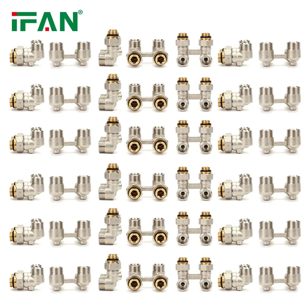 Ifan Brass Straight Angle Radiator H Valve 1/2'' 3/4" Trv Angle Valve for Plumbing for HVAC