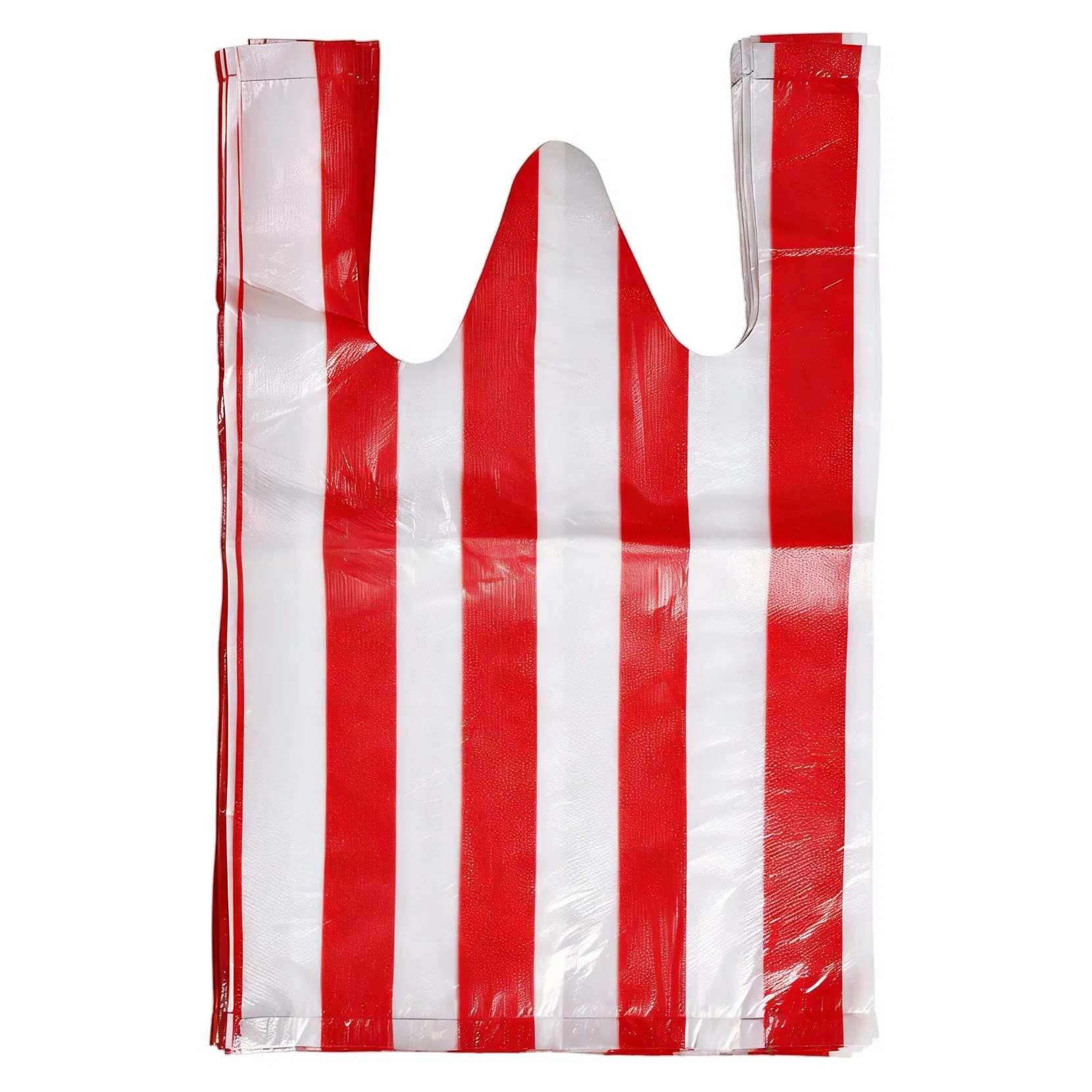 Биоразлагаемые пакеты-майки красно-белые