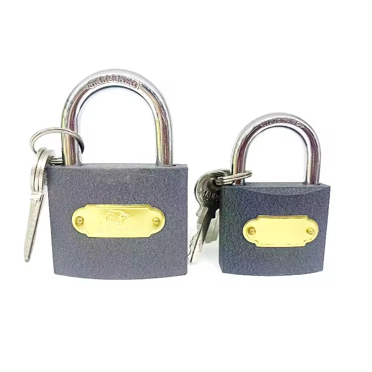 Black Body Hardened Padlock Heavy-Duty Padlock for Storage Units and Garages