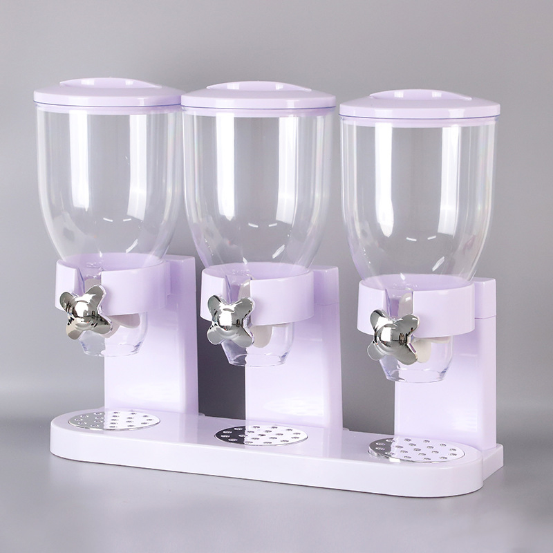 Cereal Dry Food 3 Pieces Snack Organizer Containers Dry Food Dispenser Storage with Lids for Kitchen