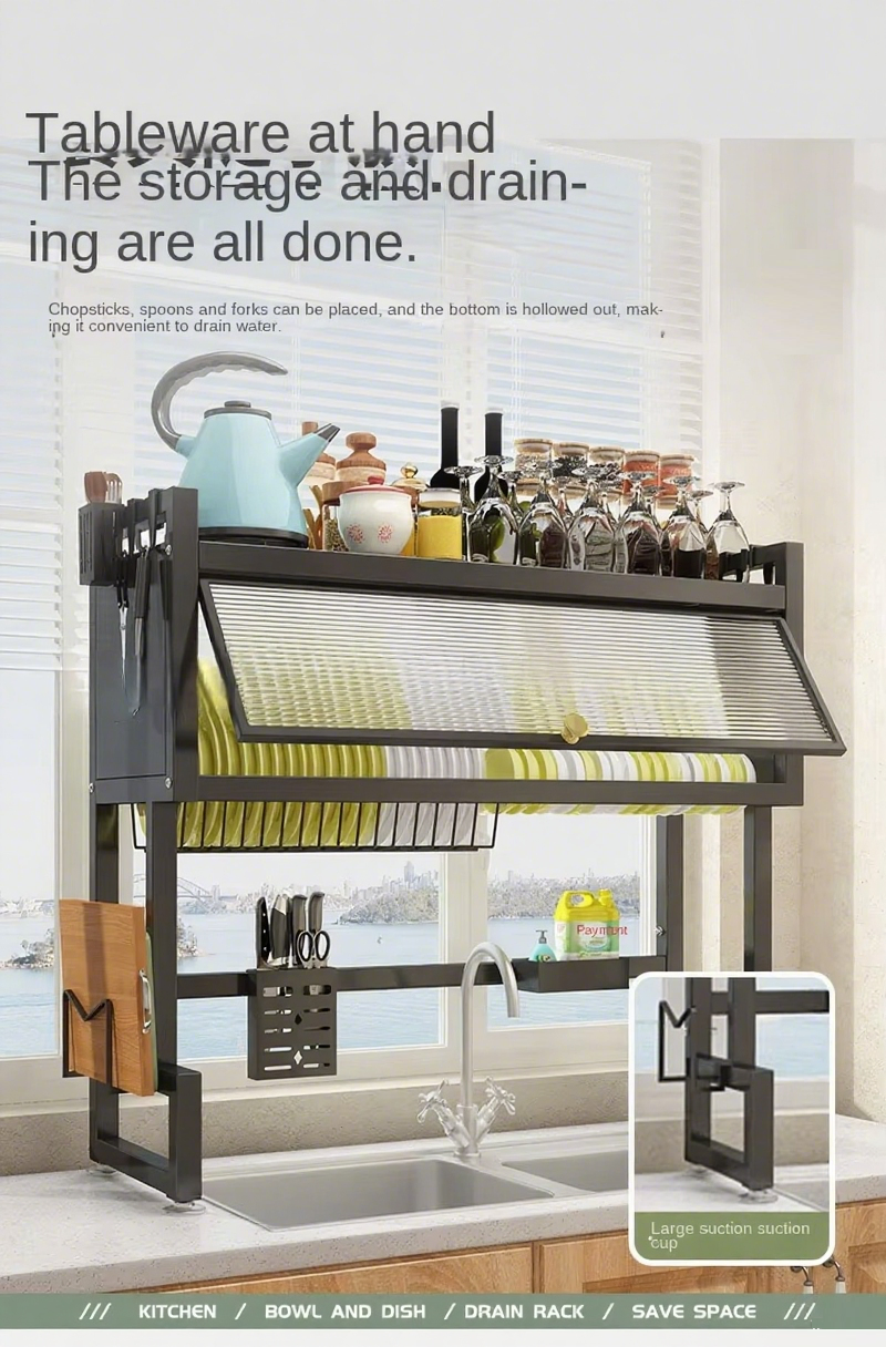 Стеллаж для посуды и палочек без сверления