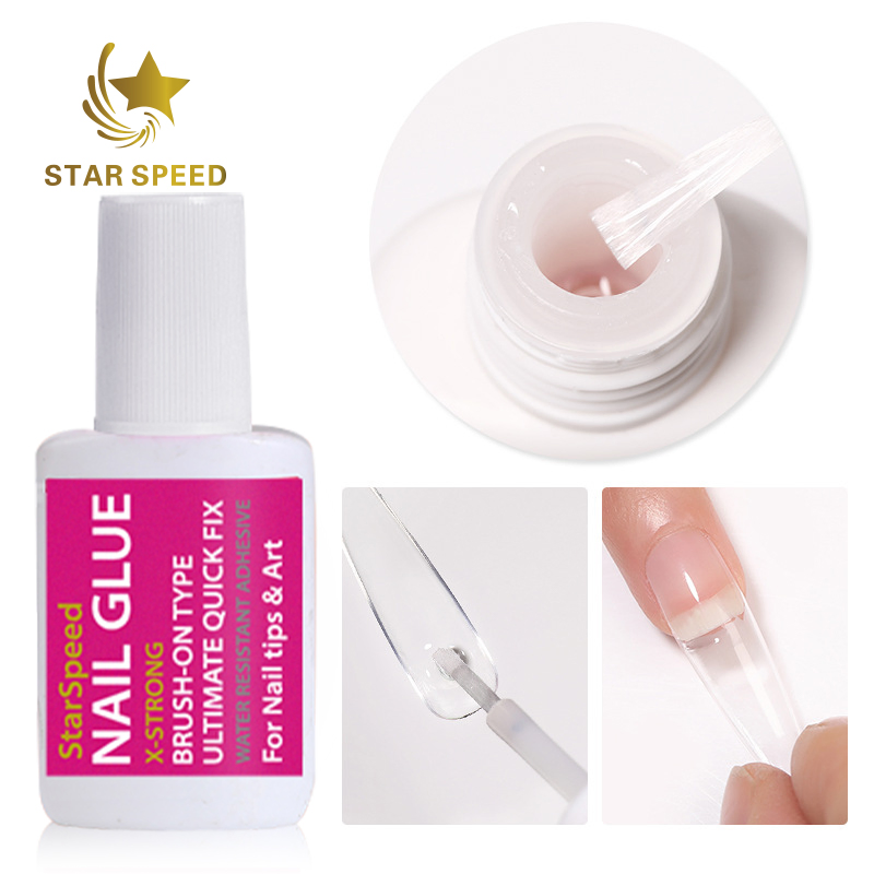 Clear Color 15g Fast Dry Ethyl Cyanoacrylate PMMA Glue Nail Tips Glue for Press on Nails