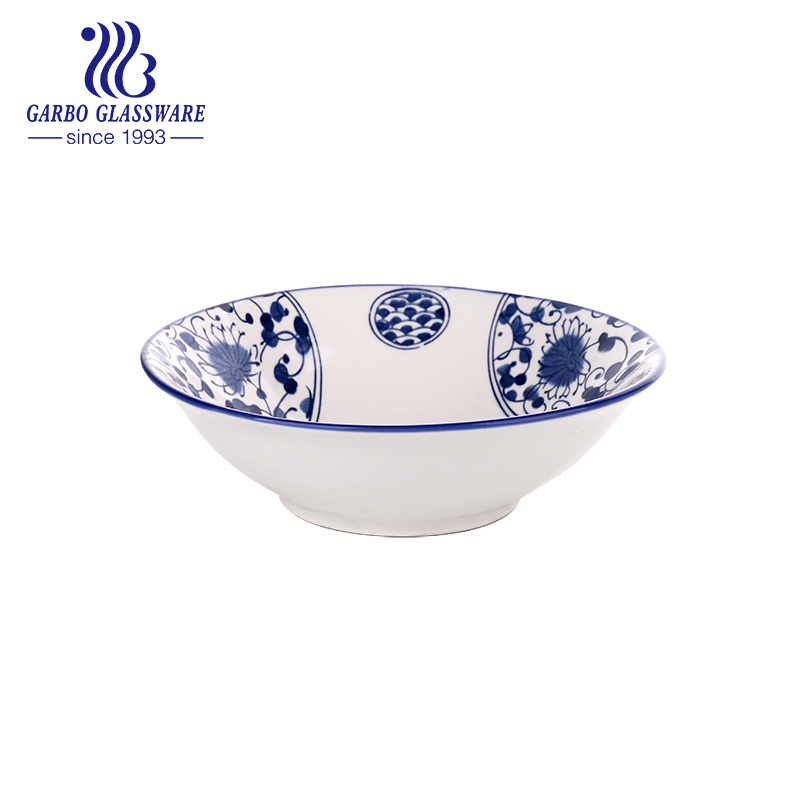 Wholesale Russian Style Ceramic Soup Bowl with Vintage Traditional Glazed Pattern Design with Cheap Price From China Factory