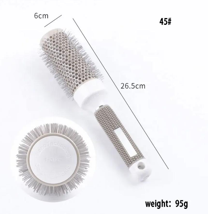 Salon Round Aluminum Tube Ceramic Barrel Comb Hairdressing Hair Brush