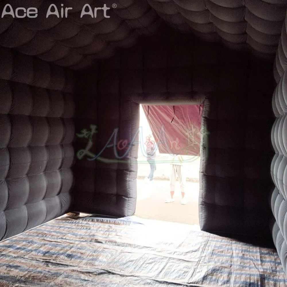 6*4*3.6m H Inflatable Cube Projection Tent Movie House with White Screen Advertising Event Party Tent