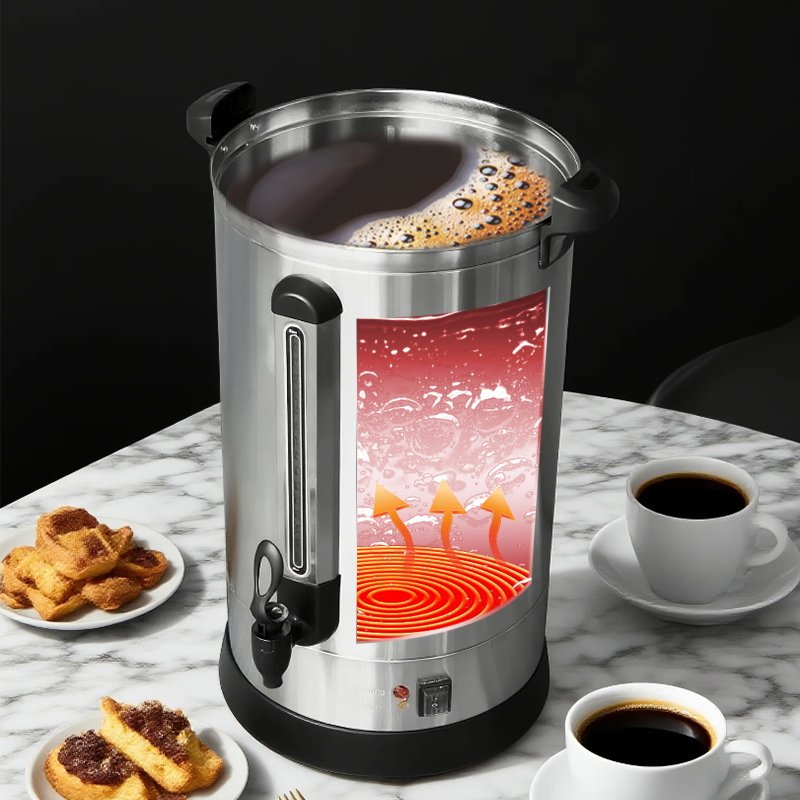 Heavybao CE Stainless Steel Fast Heating Electric Coffee Percolator Urn for Buffet Restaurant Catering