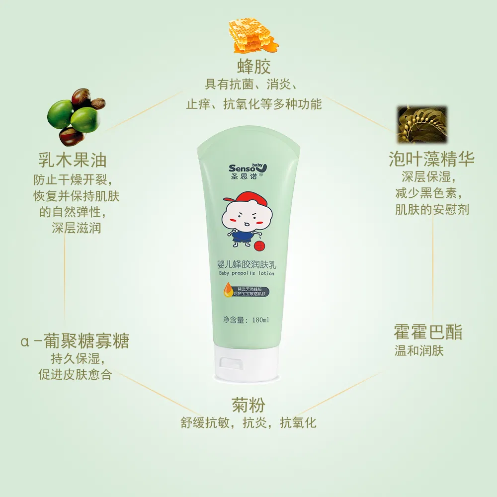 High Quality Fragrance-Free Formula with Ve / Nature Propolis Extracts / Nature Extracts Moisturizing & Soothing Gentle Baby Body Lotion