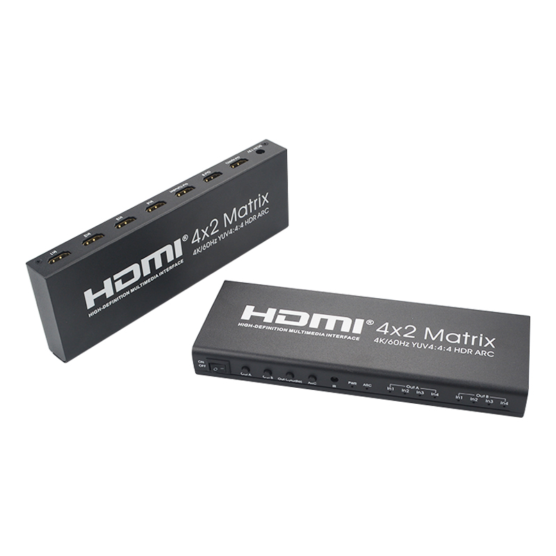 Матричный коммутатор HDMI 4x2 4K@60Hz
