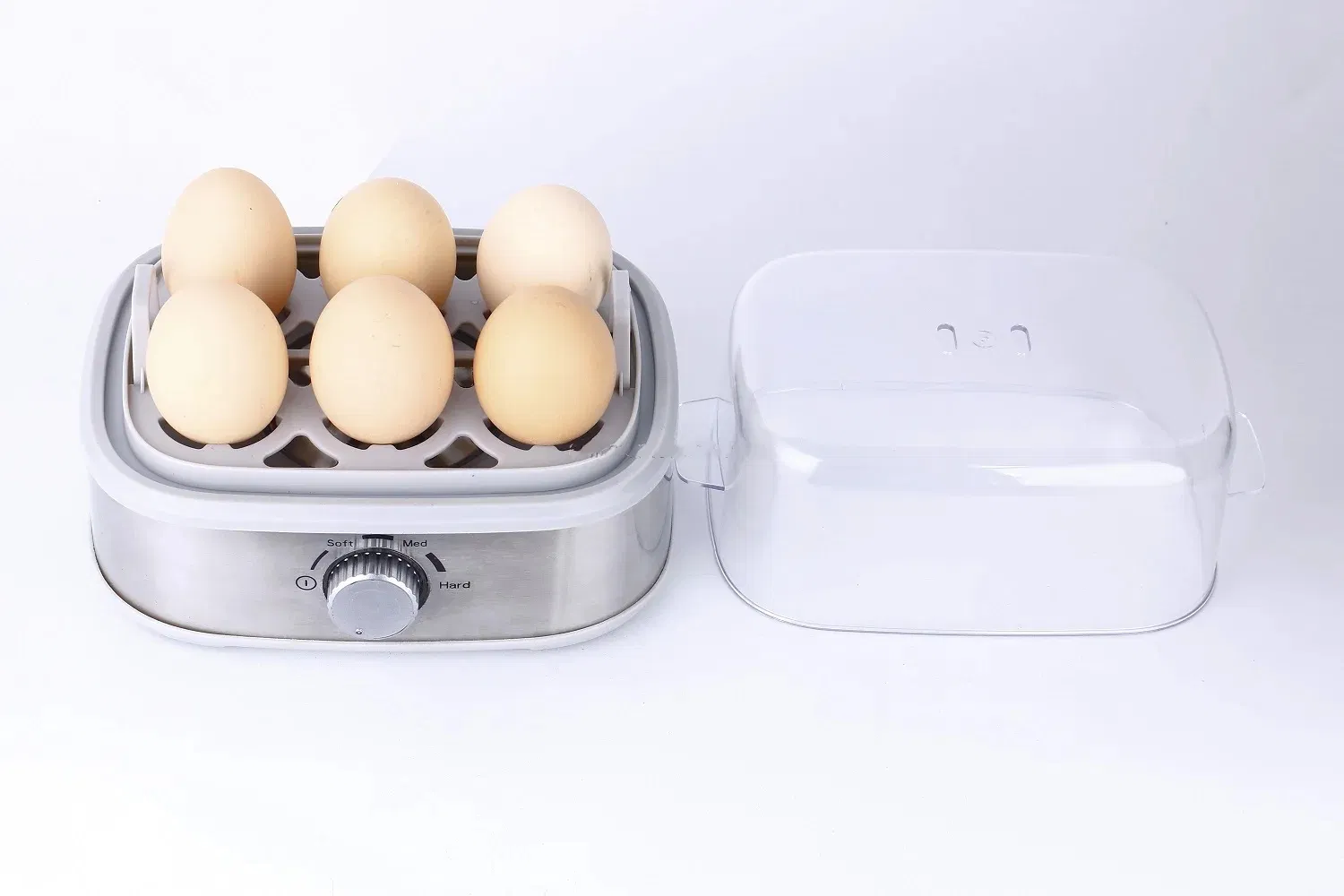 6 Eggs Home Portable Egg Boiler Electric Egg Cooker with Plastic Cap