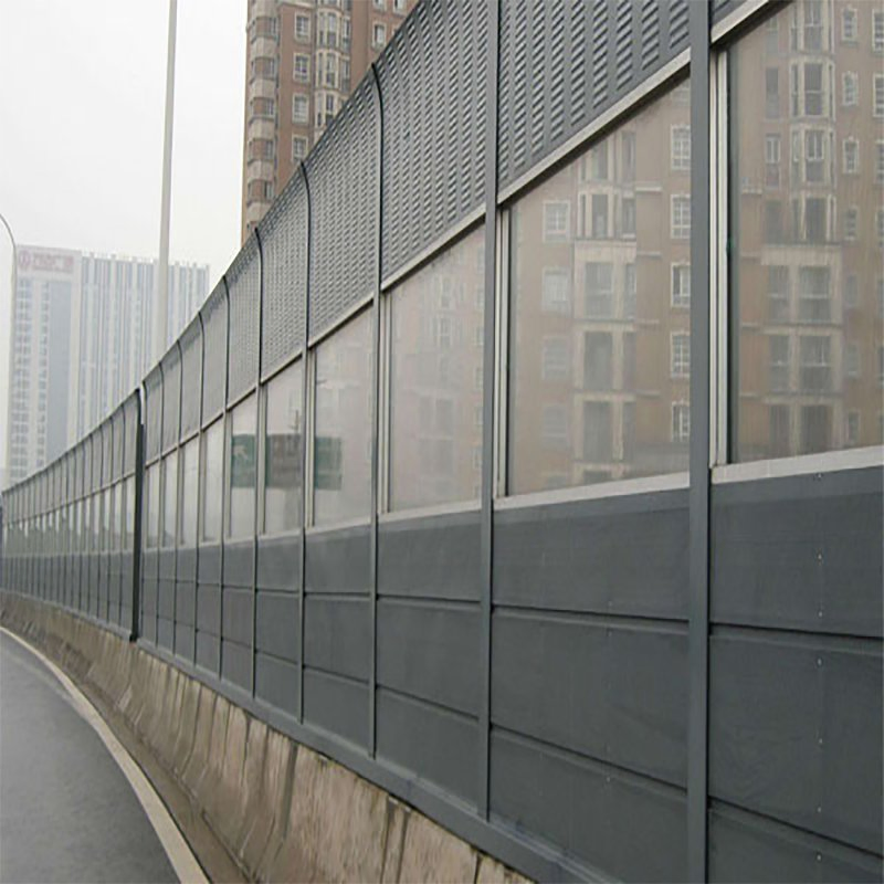 Fiberglass Sound Barrier Highway Acoustic Panel Absorber Sound-Proof Wall Fence