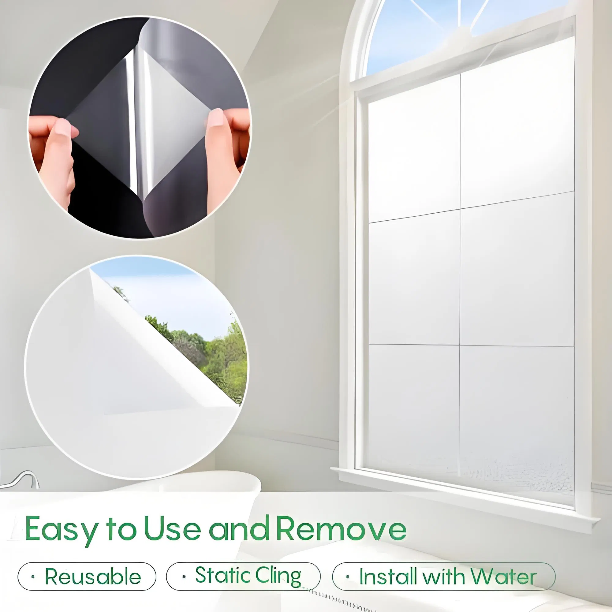 Office Glass Partition Self Adhesive Stripe Privacy Building Decorative Glass Window Film