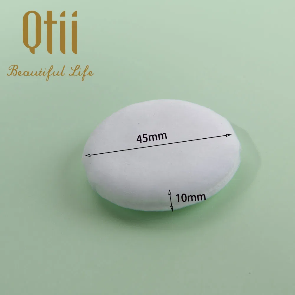 Ultra-Thin Mini Round Flocking White Strap Makeup Powder Puff