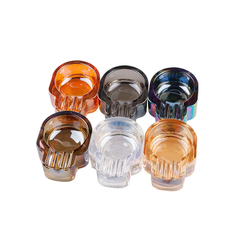 Wholesale Custom Transparent Elien Glass Ashtray for Trendy Smoker