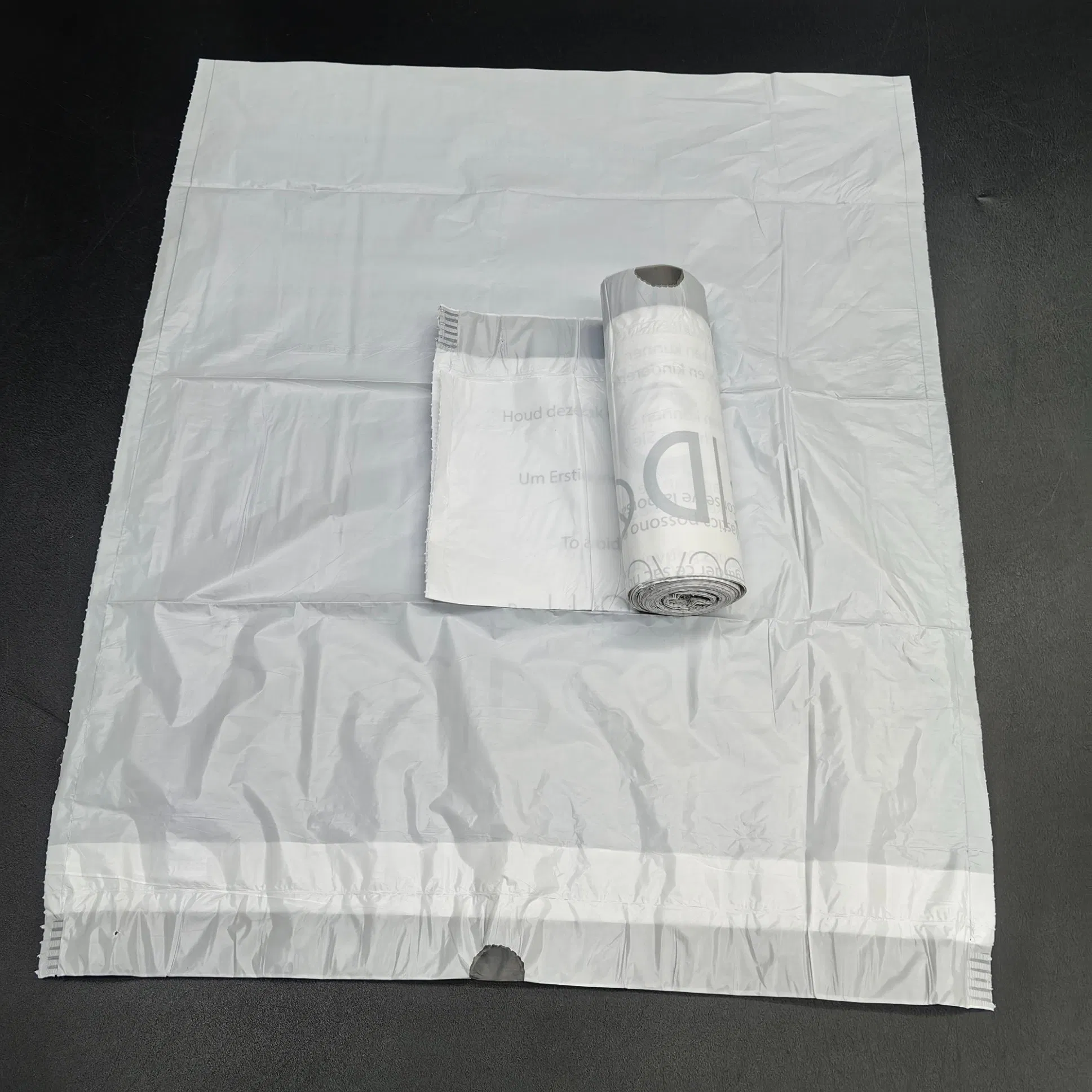 Custom Drawstring Garbage Bags on Roll with Perforations for Bin Liner