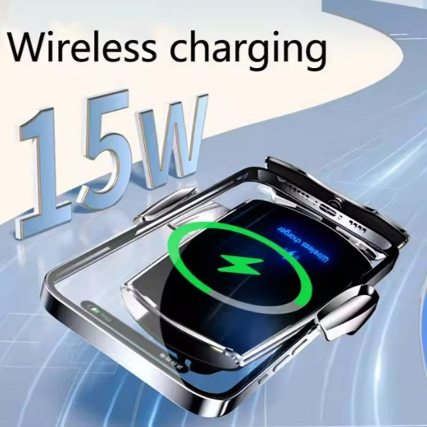 15W Wireless Fast Charger for All Mobile Phone Car Magnetic Air Vent Mount Charger Smart Sensor Phone Holder