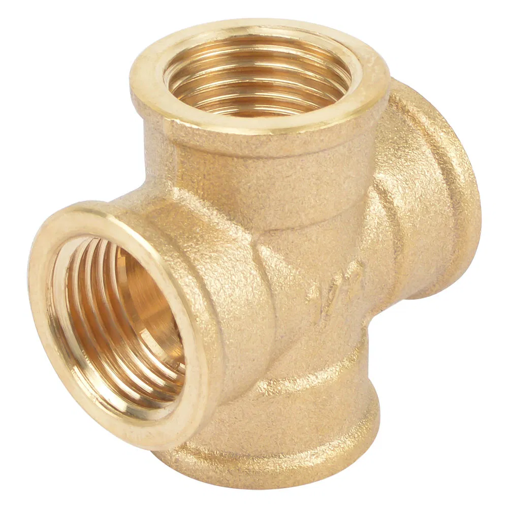 Bsp Thread Cw617n Forged Brass Pn 16 Cross Pipe Fittings