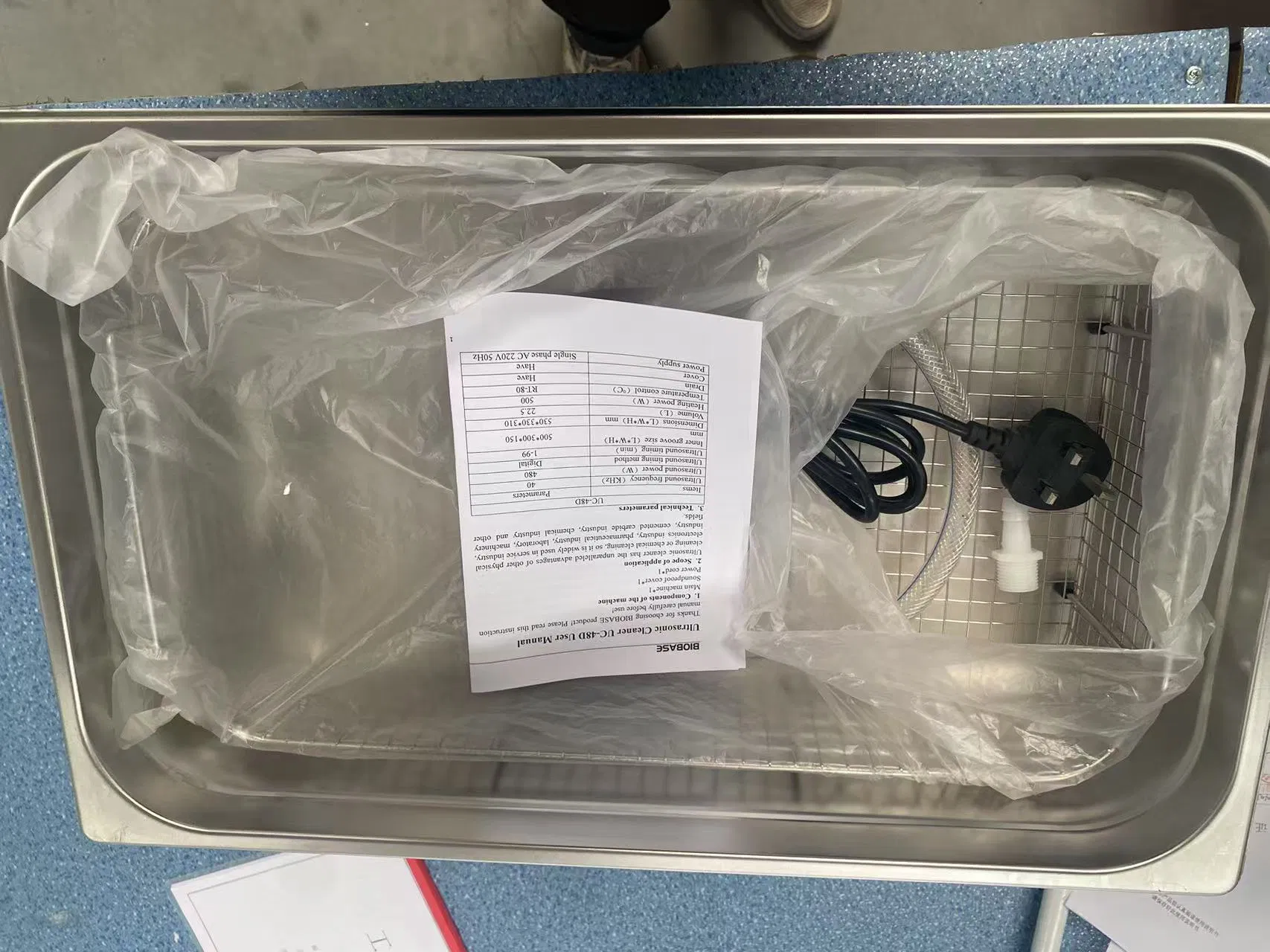 Biobase Z Lab Rt~80c 500W Digital Stainless Steel Ultrasonic Cleaner 10L 40kHz Ultrasonic Cleaner